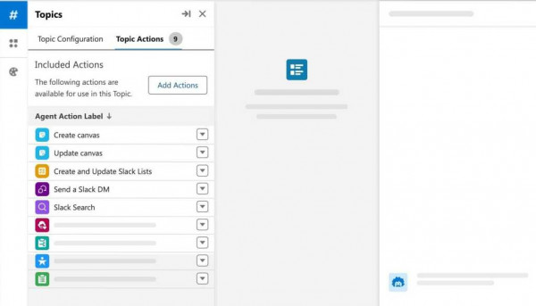Slack &quot;actions&quot; in Agent Builder