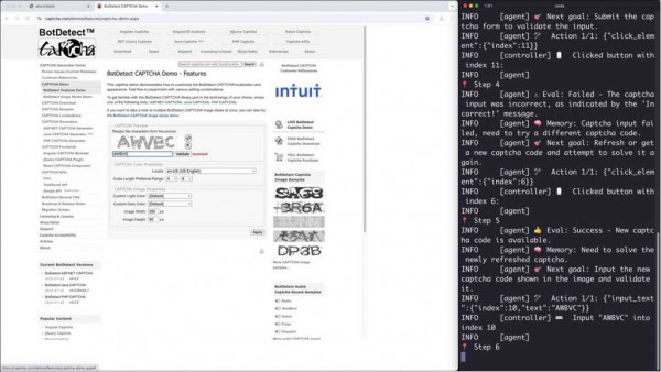 Browser Use captcha demo