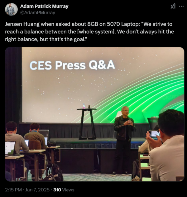 CES 2025 Nvidia Press Q&amp;A