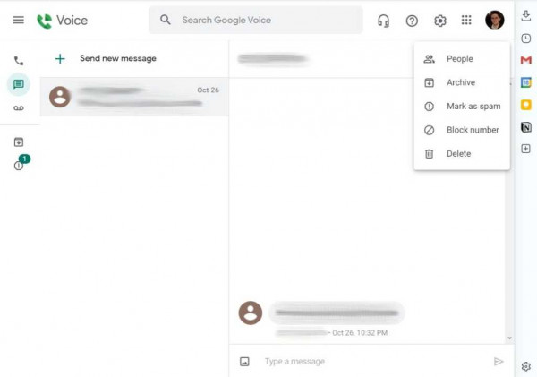 Google Voice number