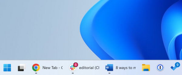 Taskbar buttons not combined