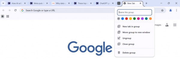 chrome tools 6 Tab groups