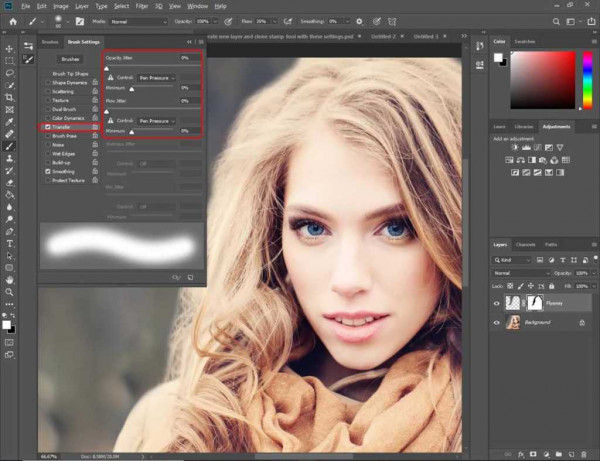How to remove flyaway hair in Photoshop