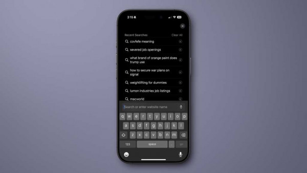 safari recent searches