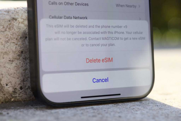 iPhone eSIM deletion