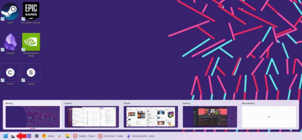 task view start button