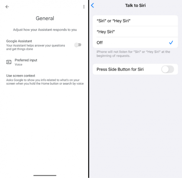 Turn off Voice Assistant on phone