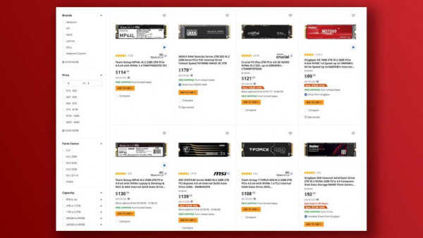 Newegg cheap SSD pricing examples