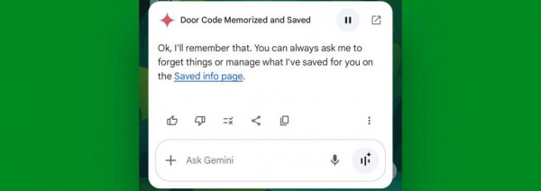 Once you’ve asked it to remember something, Gemini will confirm that it’s made a (metaphorical) mental note.