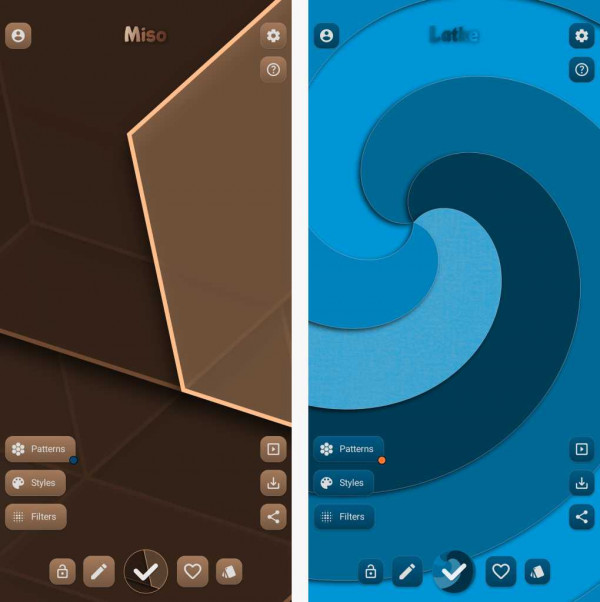 ai-generated wallpapers in tapet app on android