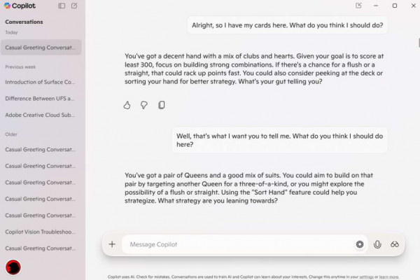 Copilot Vision for Windows test