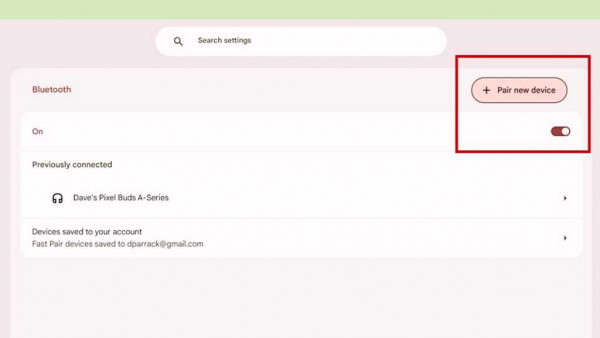 ChromeOS pair new device