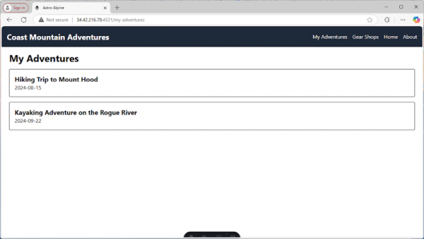 Screenshot of the Astro-Alpine example app.