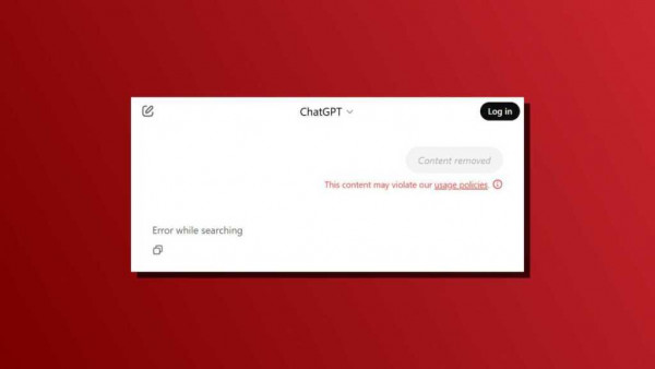 ChatGPT content removed response screenshot