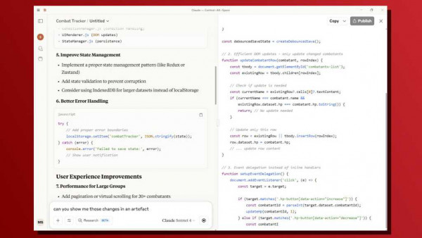 AI vibe coded Claude enhancements to TTRPG tool screenshot