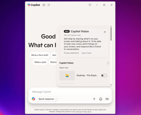 Launch Copilot Vision