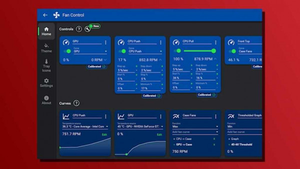 Fan Control app dashboard and curves screenshot
