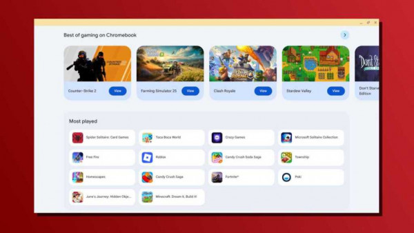 Chromebook popular ChromeOS apps screenshot