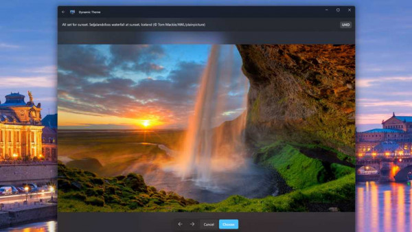 Dynamic Theme easy interface and straightforward usage screenshot
