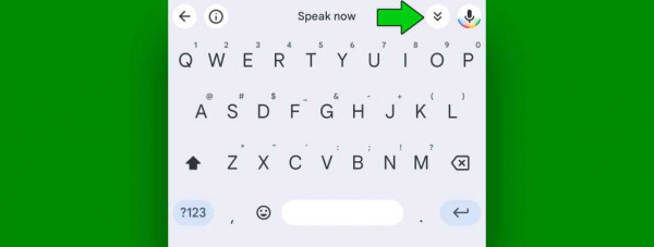 Android voice typing toolbar Gboard button