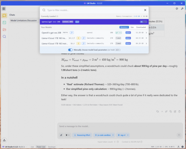 OpenAI-GPT-OSS-20B AI model running on a Framework Desktop