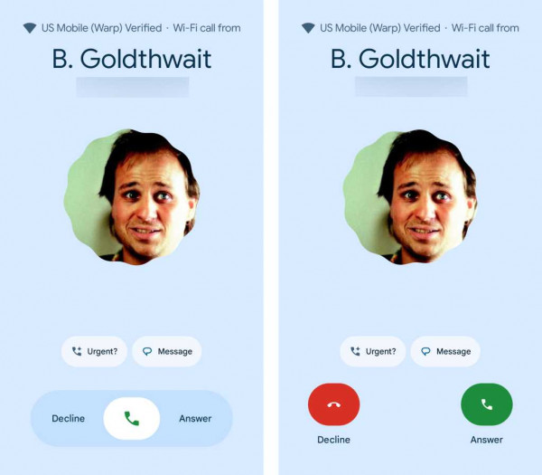 Google Pixel Phone features: Incoming call gesture (swipe vs. tap)