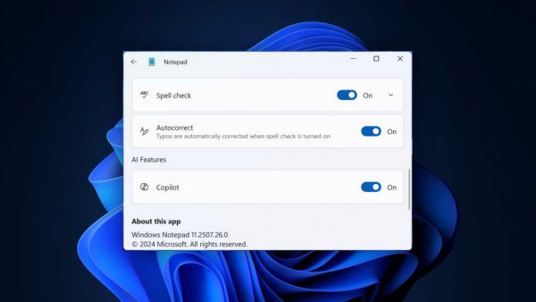 Windows 11 disable AI tips turn off Copilot in Notepad
