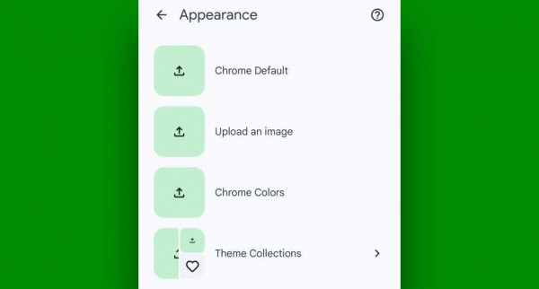 Chrome Android browser: New tab page appearance