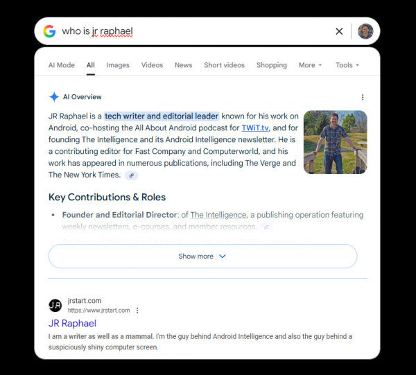 Google Windows app: Web search