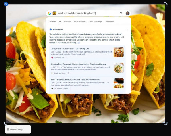 Google Windows app: Web search