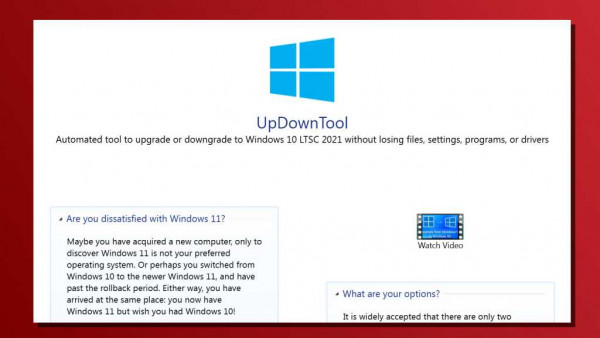 Windows 10 end of support UpDownTool overview