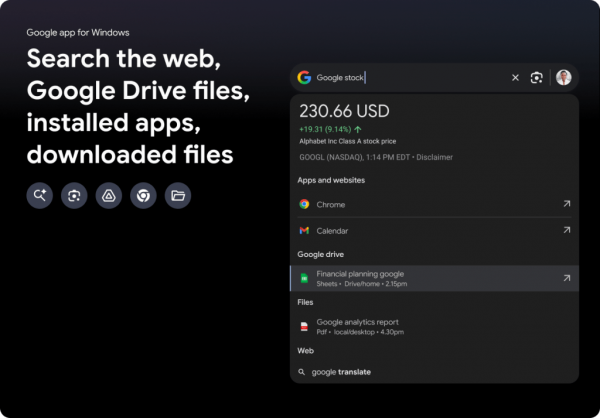 Google Search experiment example file search