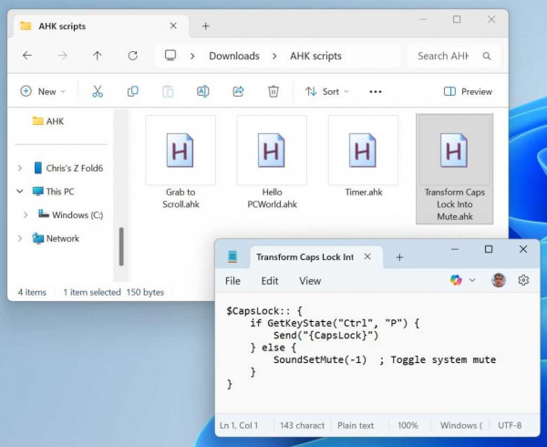 Writing and running an AutoHotke