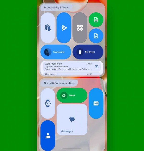 Android Launchers: Mur Launcher home screen