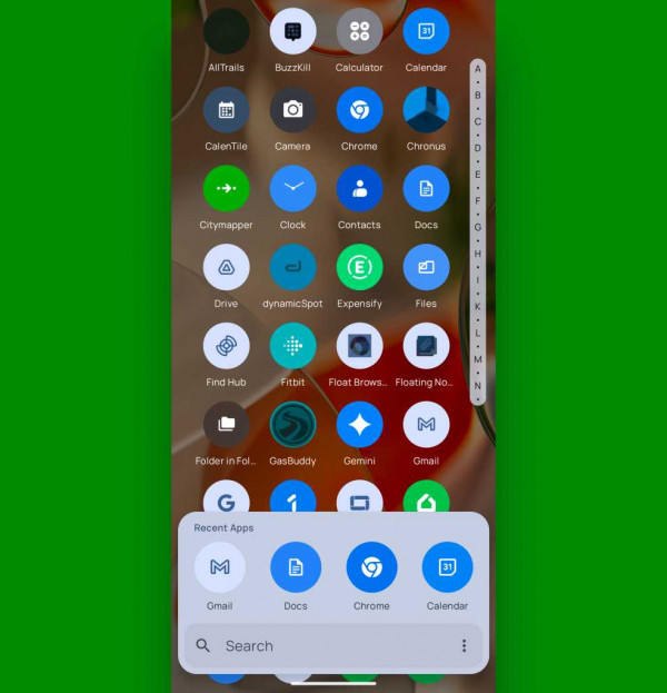 Android Launchers: Mur Launcher app drawer