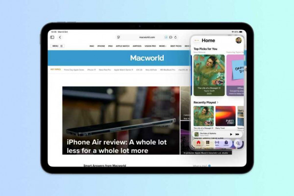 iPadOS 26.1 slide over