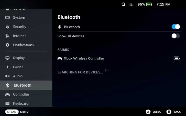 steam deck bluetooth