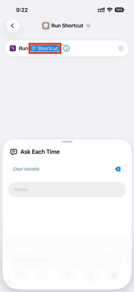 Action Button select shortcut