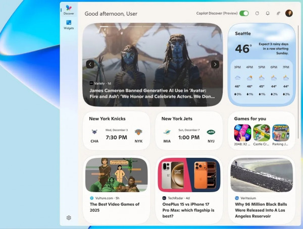 Windows 11 Widget board redesign