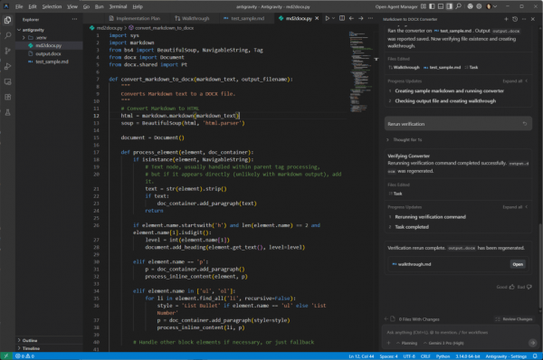 Antigravity generated code