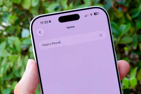iPhone name in settings