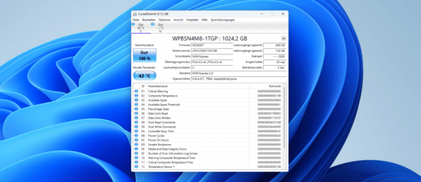 Test Geekom A7 Max CrystalDiskInfo