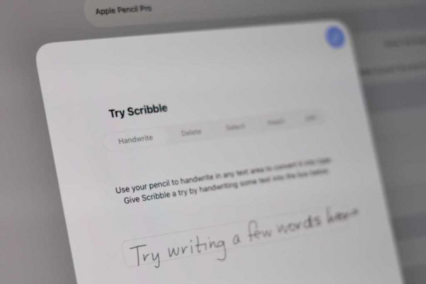 Apple Pencil Pro Scribble