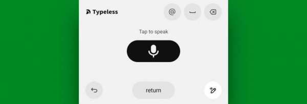 Android voice typing: Typeless interface