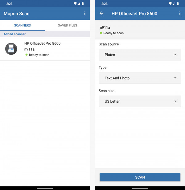 android printing scanning mopria scan