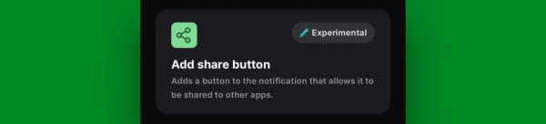 Android notifications: Share (BuzzKill setup)