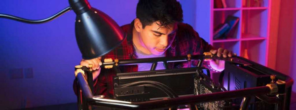 DIY PC build with RGB lighting