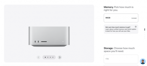 Mac Studio (M3 Ultra) memory options