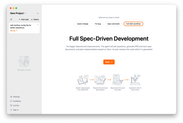 spec-driven development - Zenflow
