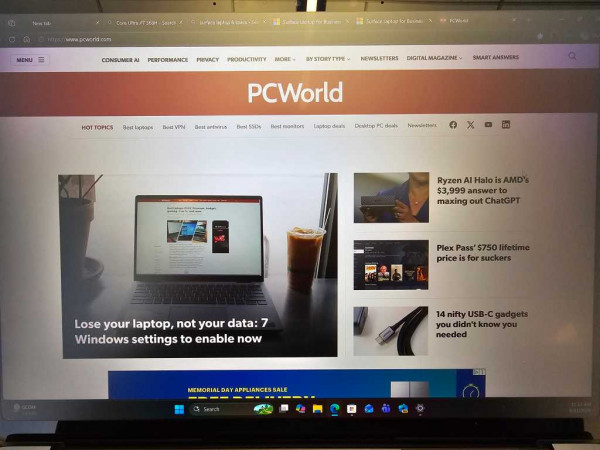 Surface Laptop 8 privacy shield off front